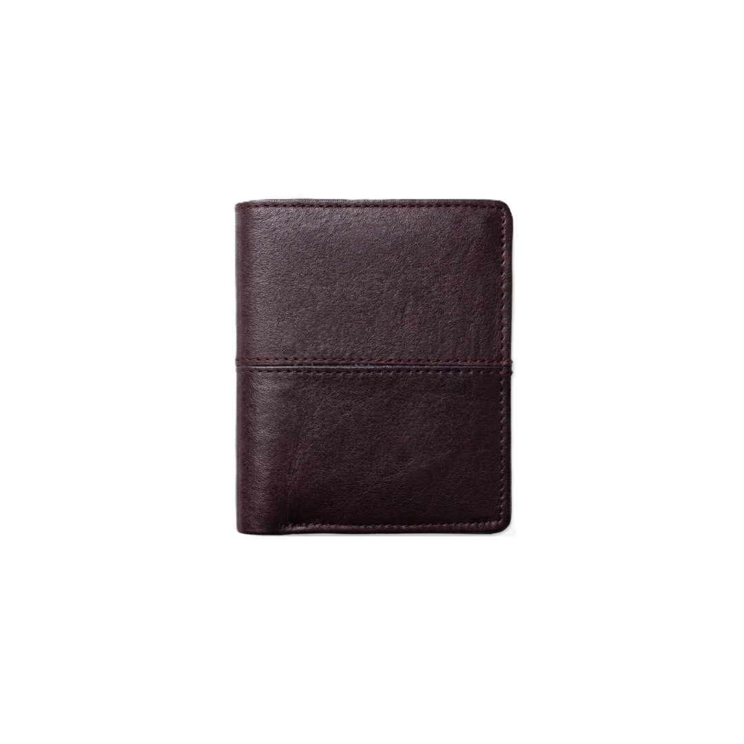 Compact Dark Purple L Shape Bi-Fold Men Wallet