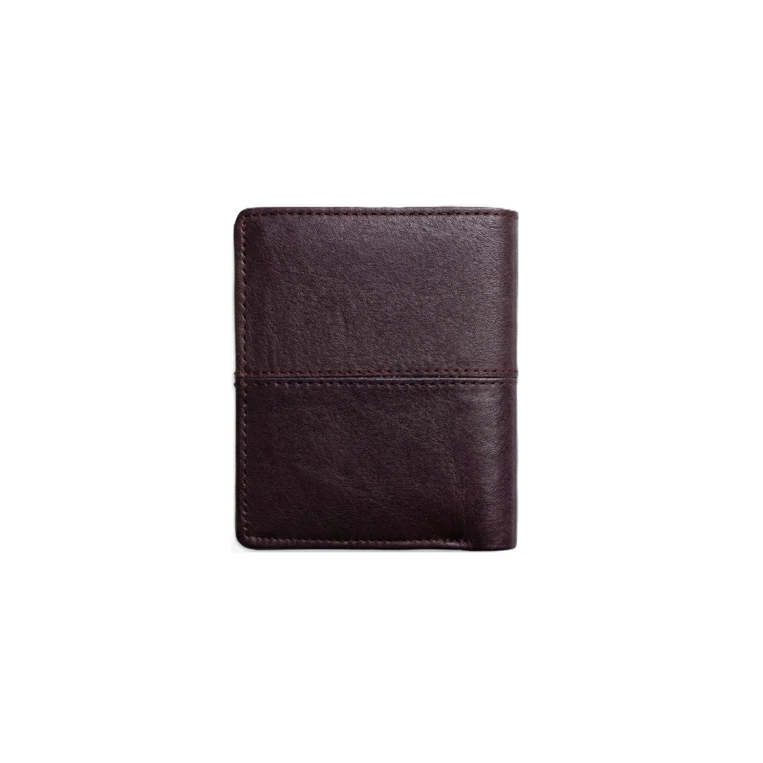 Compact Dark Purple L Shape Bi-Fold Men Wallet