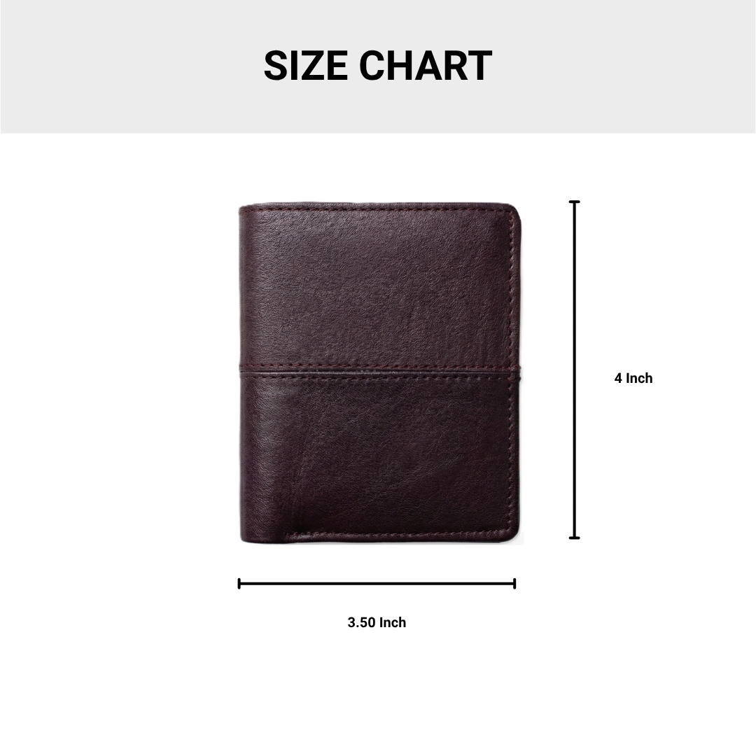 Compact Dark Purple L Shape Bi-Fold Men Wallet