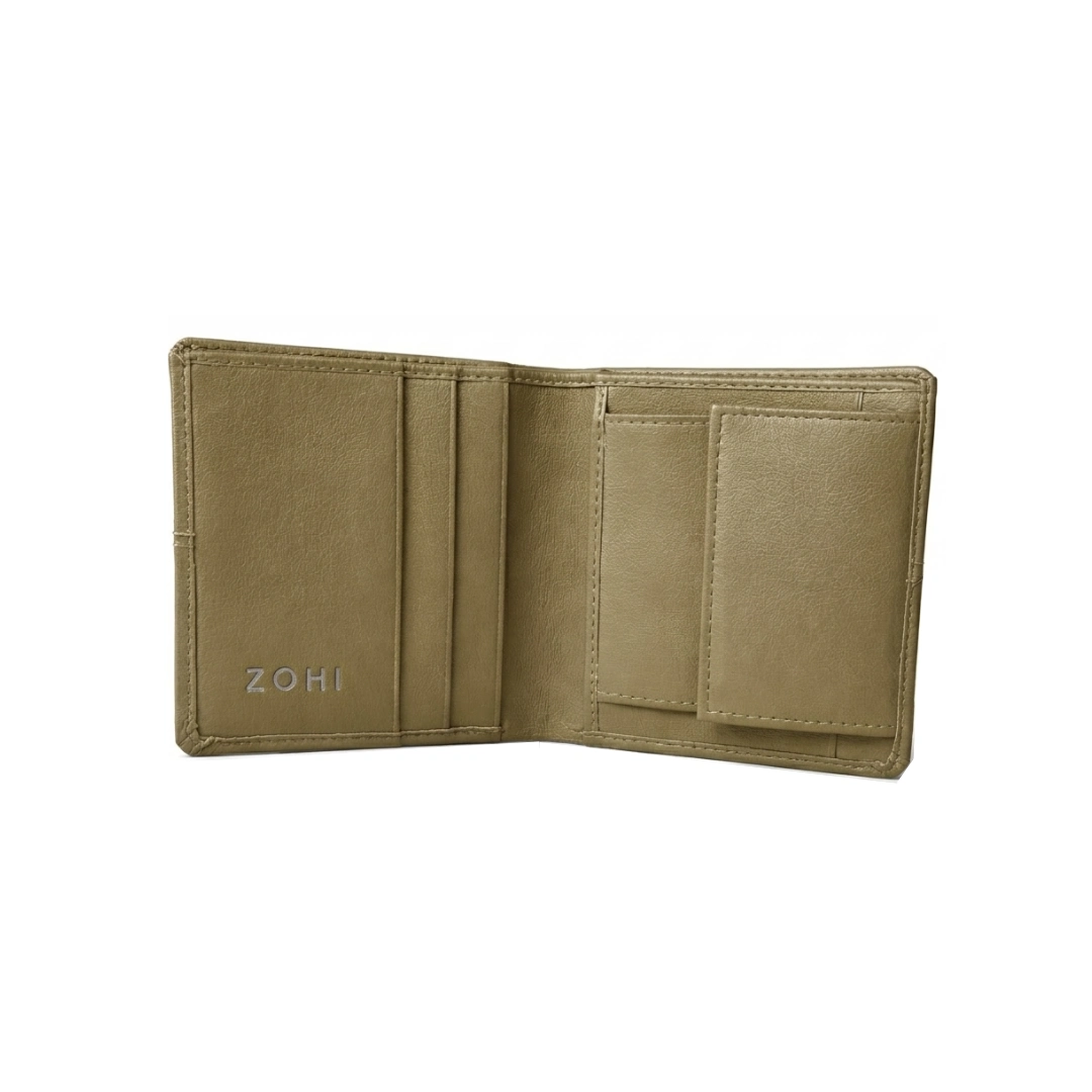 Compact Pastel Green L Shape Bi-Fold Men Wallet