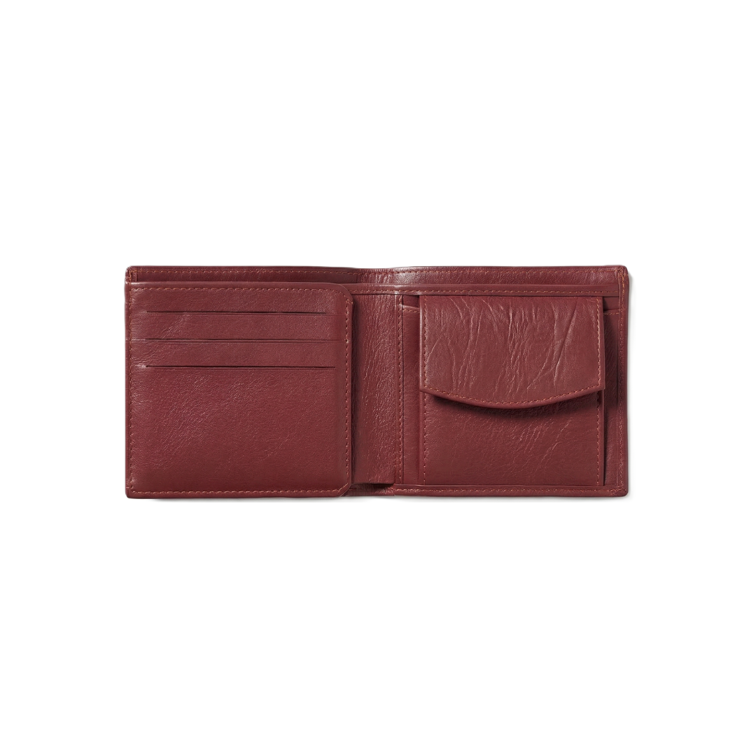 Retro Cherry Red Bi-Fold Men Wallet