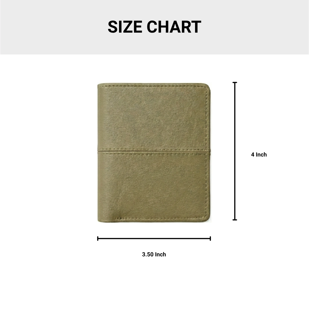 Compact Pastel Green L Shape Bi-Fold Men Wallet