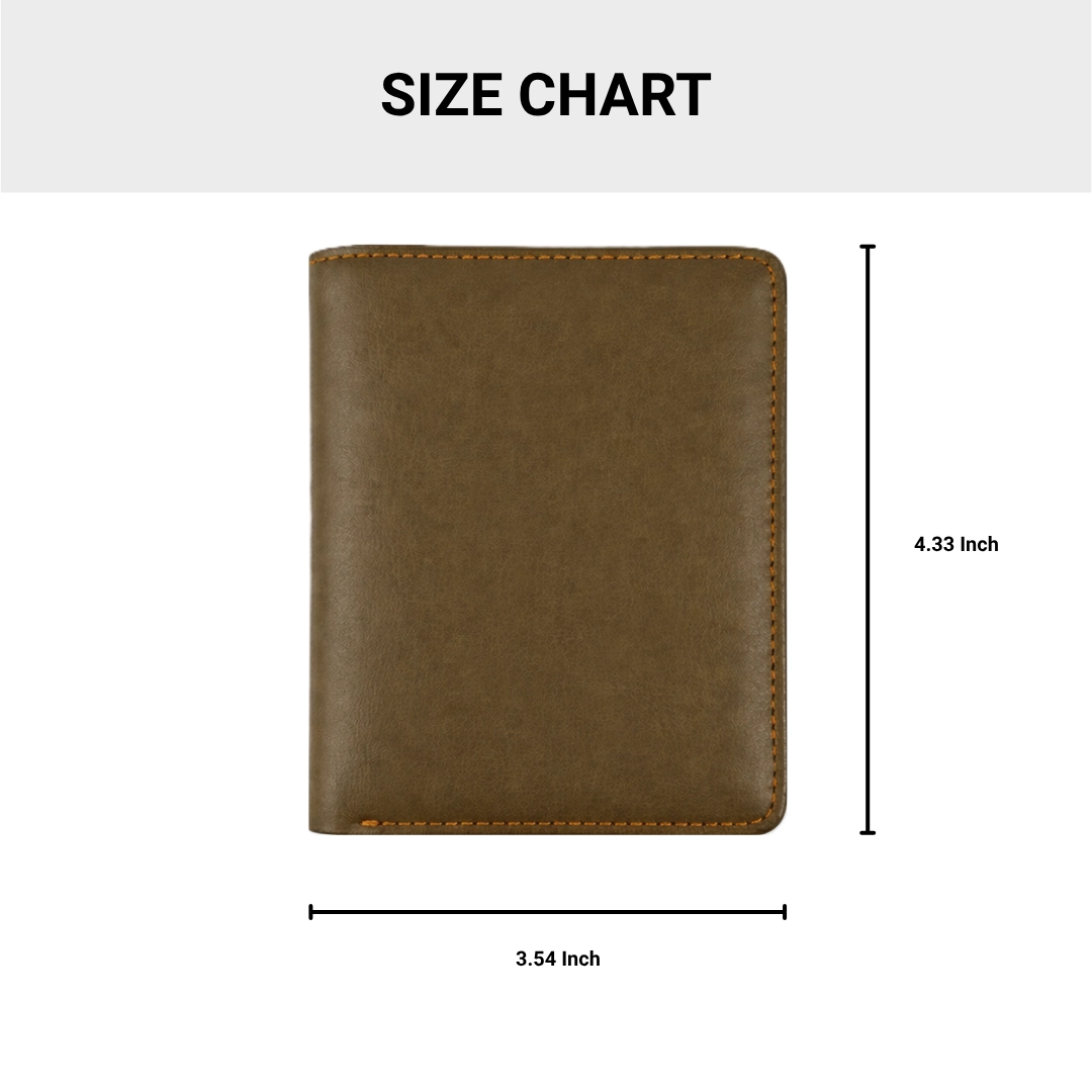 Versatile Brown L Shape Bi-Fold Men Wallet