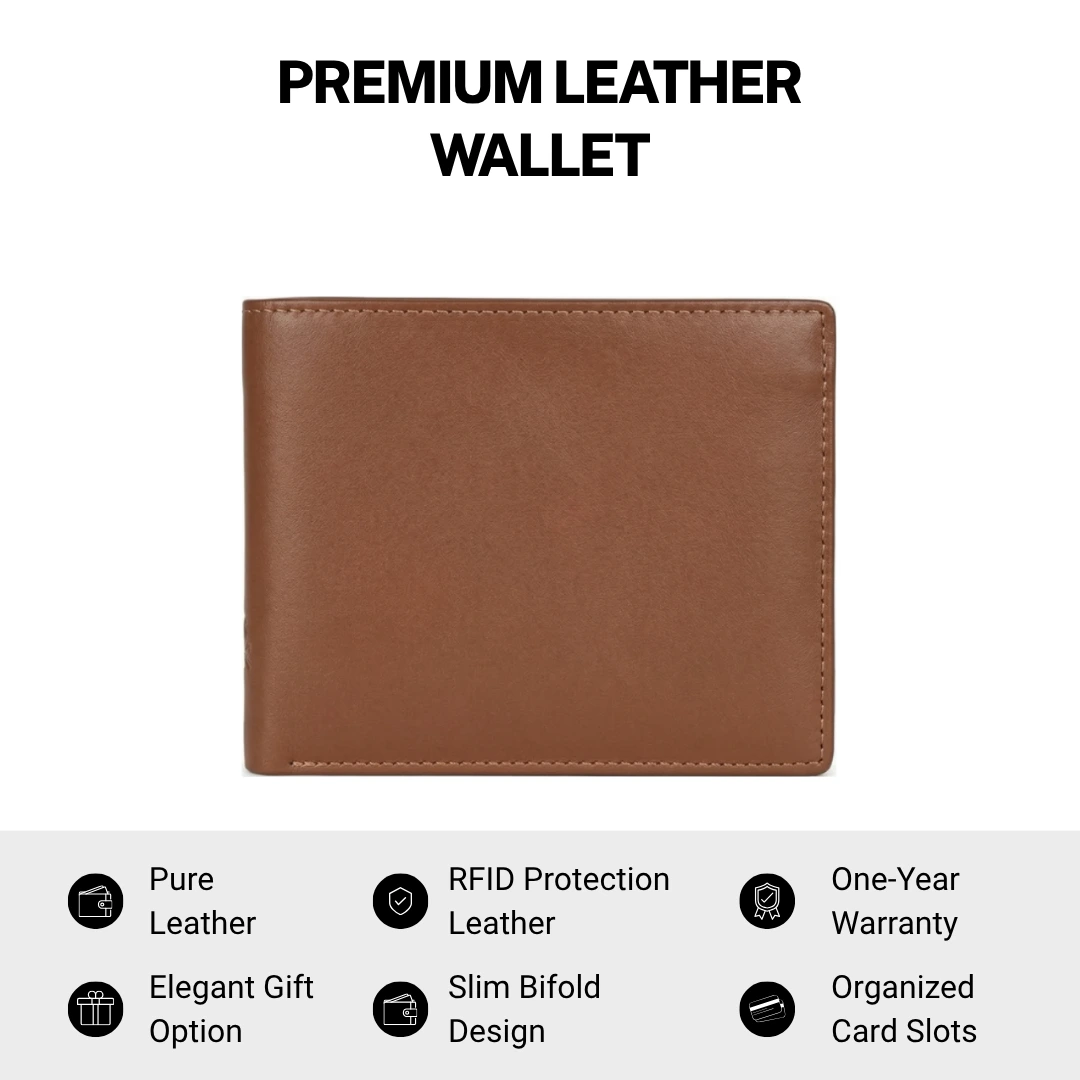 Retro Tan Bi-Fold Men Wallet