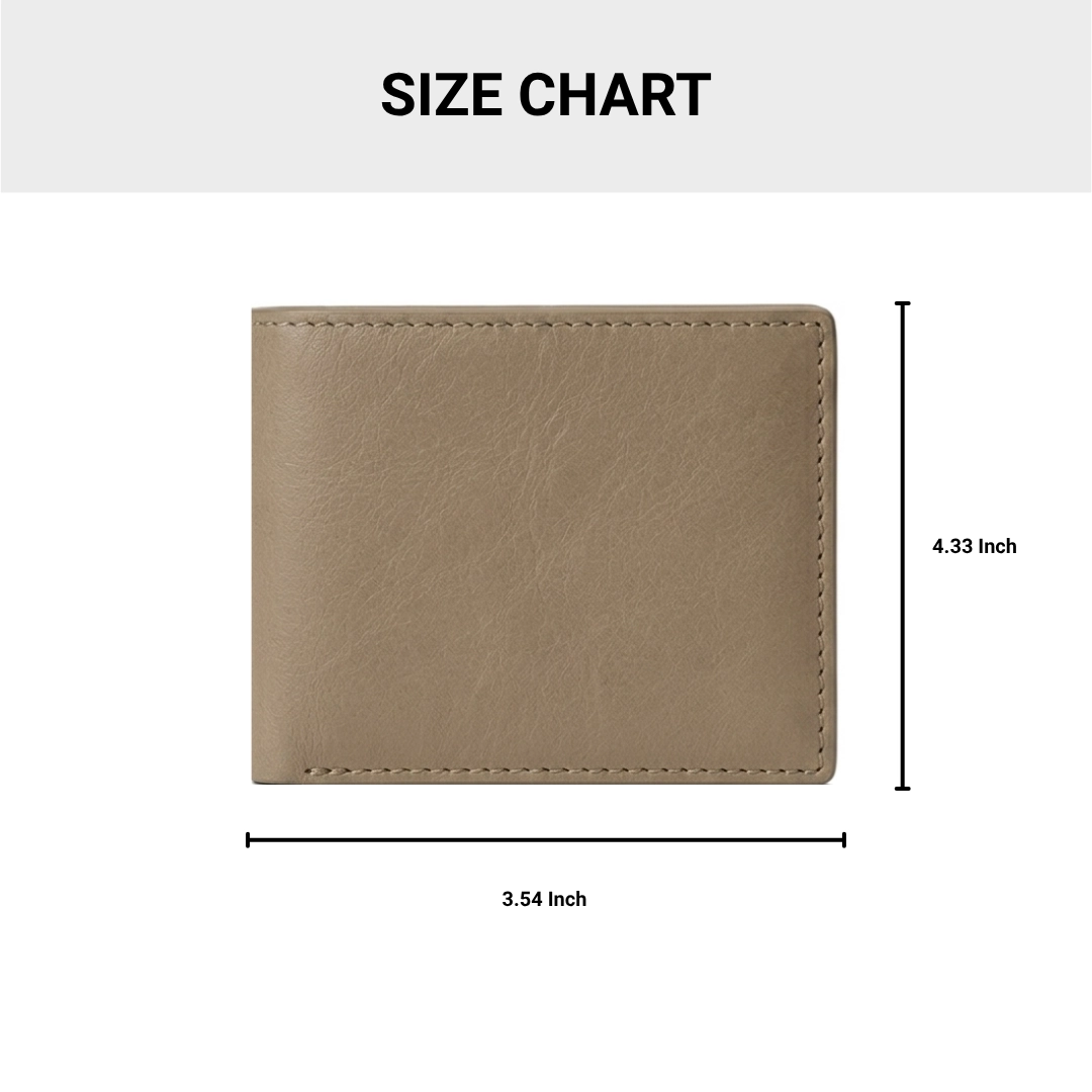 Classic Sand Color Bi-Fold Men Wallet