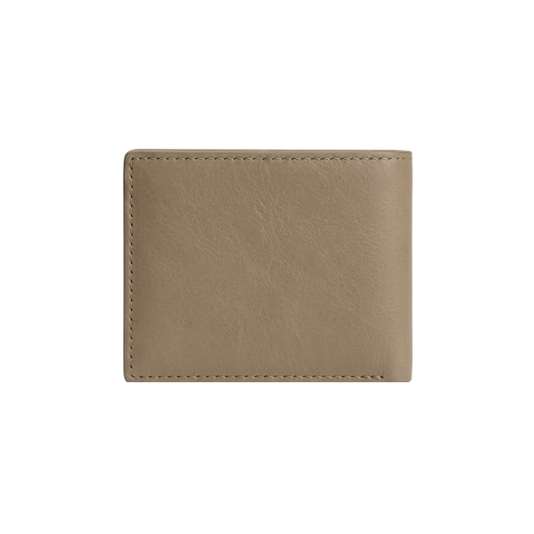 Classic Sand Color Bi-Fold Men Wallet