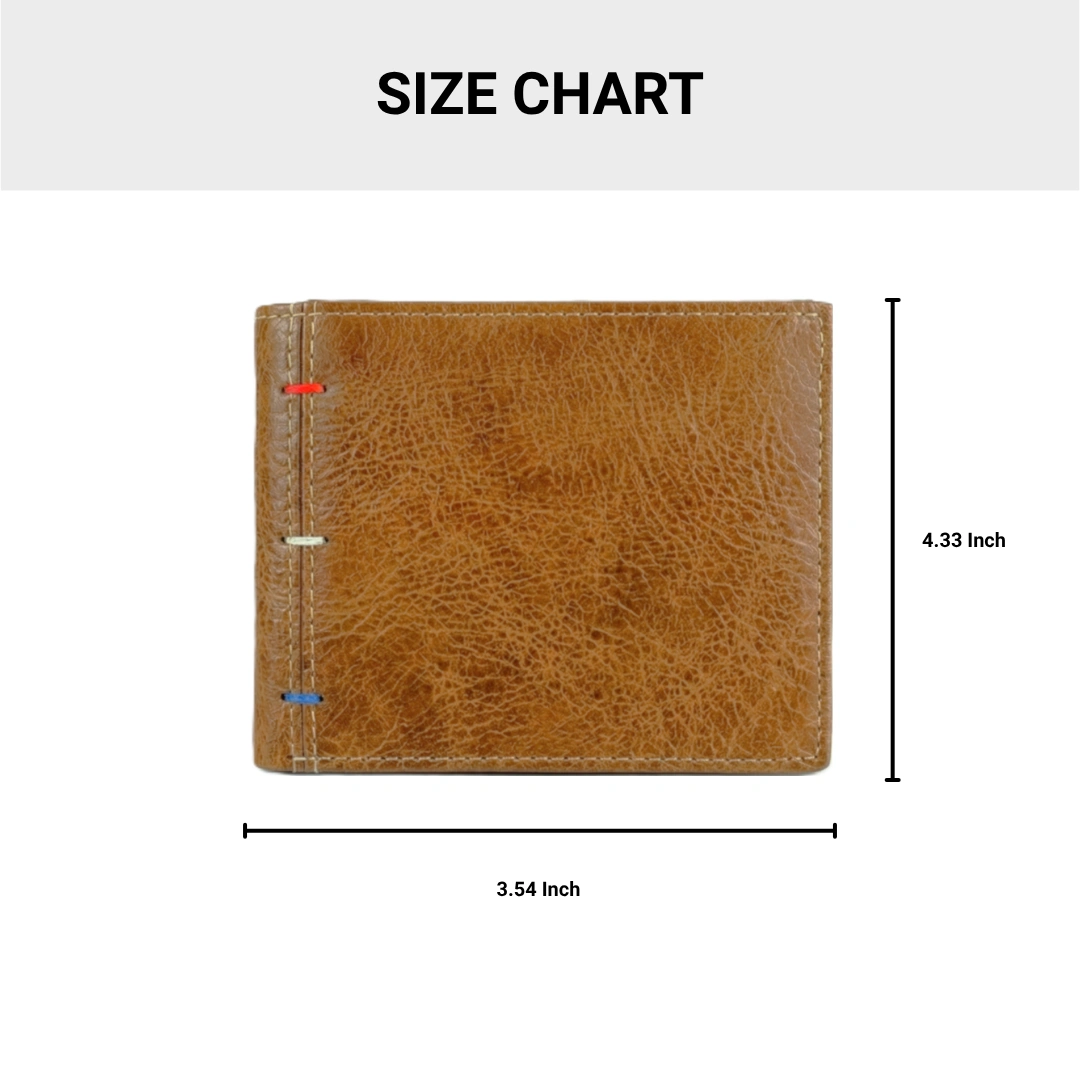 Slim Tan Color Men Leather Wallet