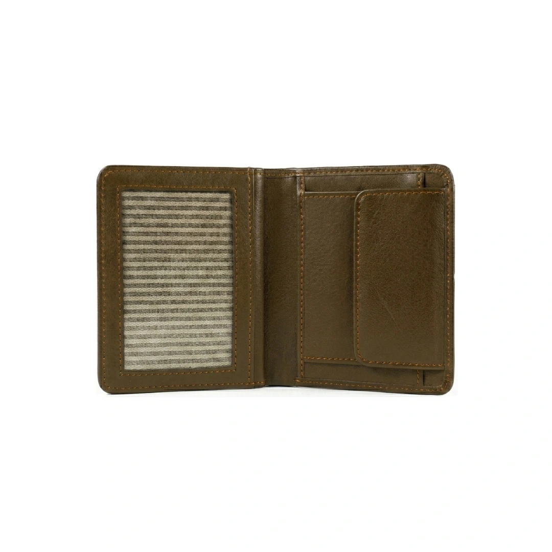 Versatile Brown L Shape Bi-Fold Men Wallet