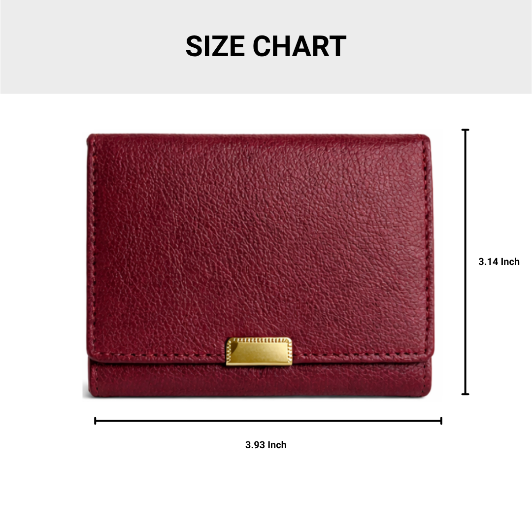 Retro Women’s Maroon Leather Wallet