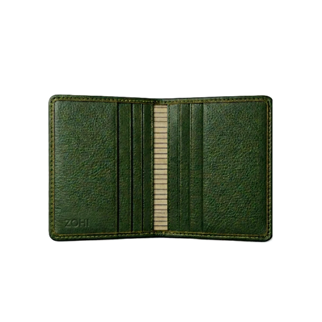 Versatile Green L Shape Bi-Fold Men Wallet