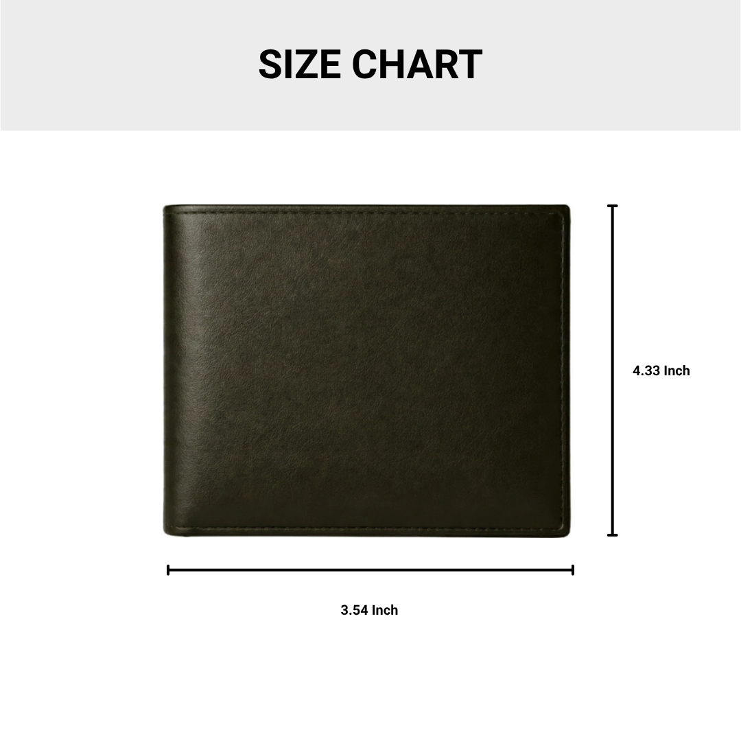 Retro Olive Green Bi-Fold Men Wallet
