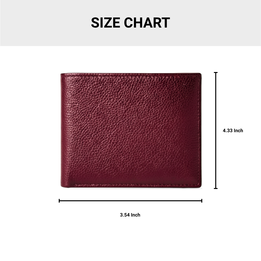 Retro Cherry Red Bi-Fold Men Wallet